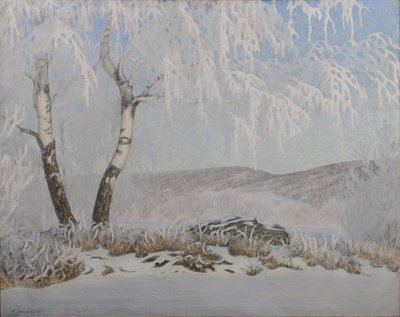 Hvit frost i solskinn av Gustaf Fjæstad