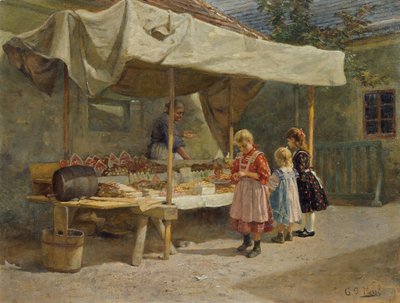 Ved pepperkakeboden av Gustav Adolf Hessl