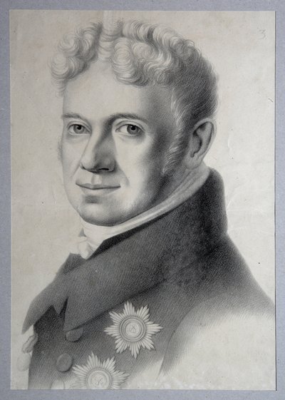 Portrett av prins Grigory Alexandrovich Stroganov 1770-1857, 1820-årene av Gustav Adolf Hippius