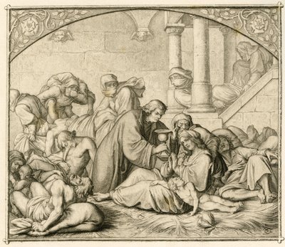 Luther med skadedyrsyke i Wittenberg av Gustav Ferdinand Leopold Konig