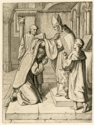 Martin Luther er ordinert til prest av Gustav Ferdinand Leopold Konig