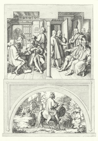 Scener fra livet til Martin Luther (gravering) av Gustav Ferdinand Leopold Konig