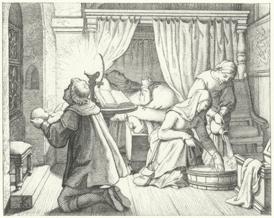 Martin Luthers fødsel av Gustav Ferdinand Leopold Konig