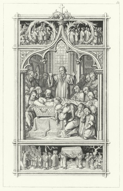 Begravelsen til Martin Luther (gravering) av Gustav Ferdinand Leopold Konig