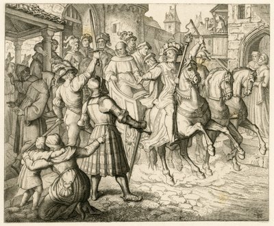 Mottakelsen av Martin Luther i Worms av Gustav Ferdinand Leopold Konig