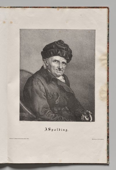 Tysklands kjente forfattere: Portrett av Johann Joachim Spalding av Gustav Karl Friedrich Luderitz