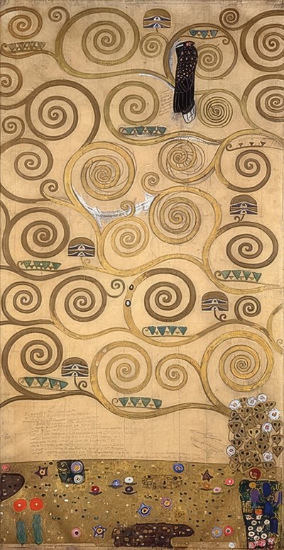 Design for stoclet-frisen. Detalj. 1905/09 av Gustav Klimt