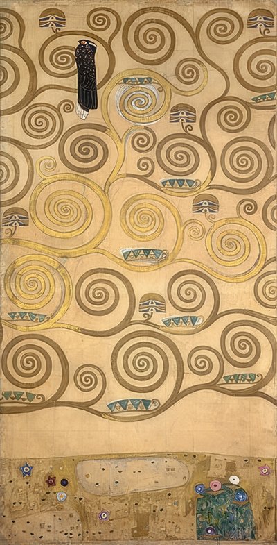 Design for stoclet-frisen. Detalj. 1905/09 av Gustav Klimt