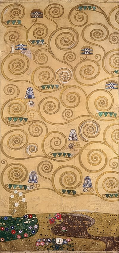 Design for stoclet-frisen. Detalj. 1905/09 av Gustav Klimt