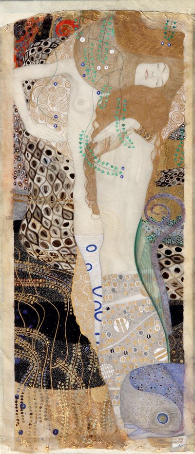 Venner (Vannslanger I) av Gustav Klimt