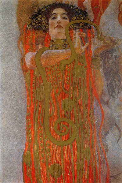 Hygieia, 1900-7 (detalj fra Medicine) av Gustav Klimt