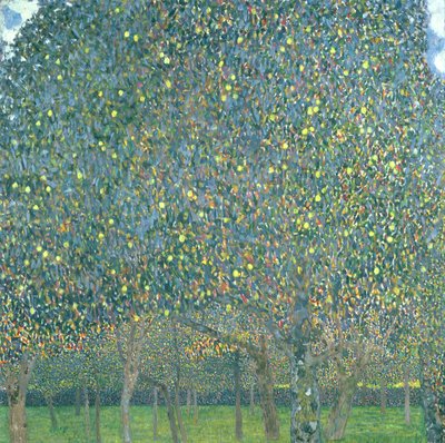 Pæretre, 1903 (olje og kasein på lerret) av Gustav Klimt