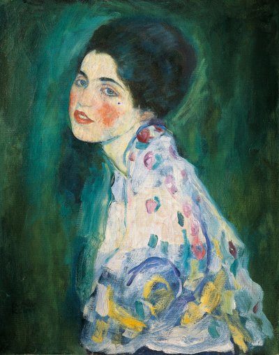 Portrett av en ung kvinne av Gustav Klimt
