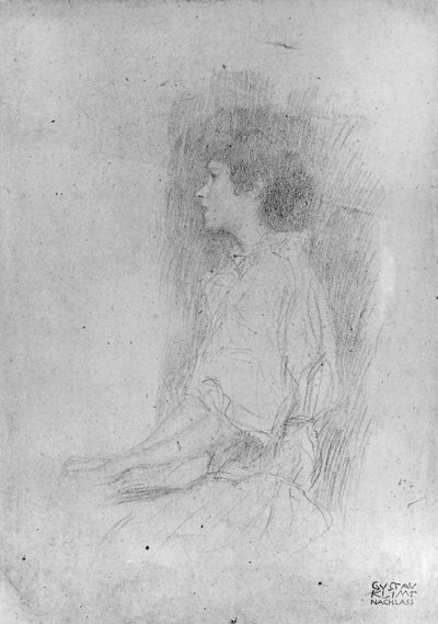 Sittende jente i skyggen av Gustav Klimt