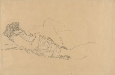Sovende kvinne av Gustav Klimt