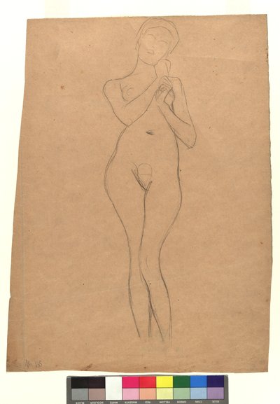 Stehender weiblicher Akt av Gustav Klimt