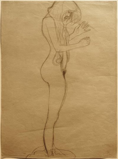 Studie for poesi i Beethoven-frisen av Gustav Klimt