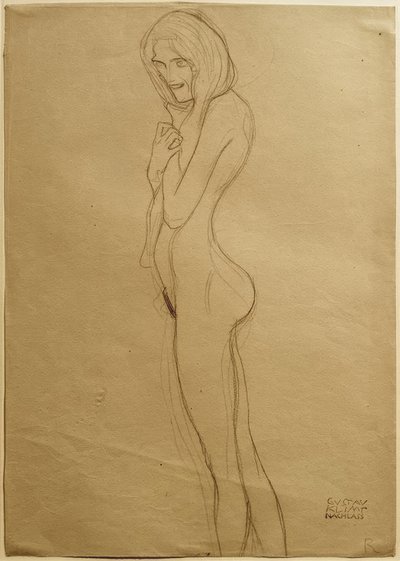 Studer for venstre gorgon i Beethoven-frisen av Gustav Klimt