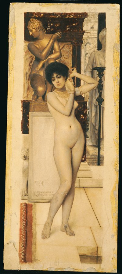 Studie for "Allegory of Sculpture, 1890 av Gustav Klimt