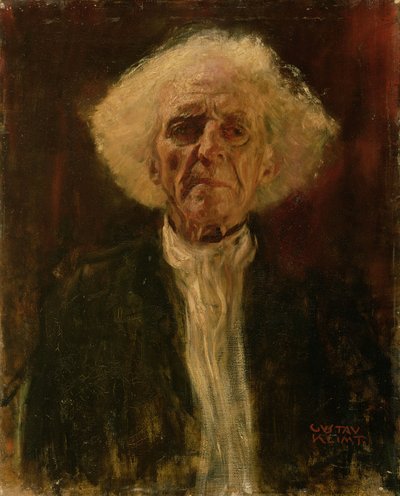 Studie av hodet til en blind mann av Gustav Klimt