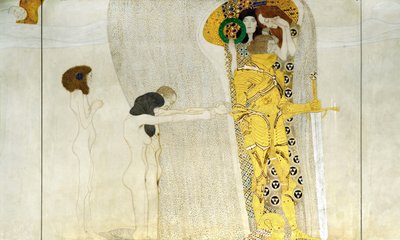 Beethoven-frisen, Detalj: Knight in Shining Armor, 1902 av Gustav Klimt