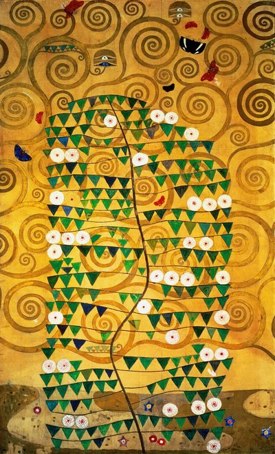 Stoclet-frisen, Detalj: Livets tre, 1905-1909 av Gustav Klimt