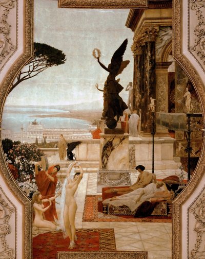 Teateret i Taormina, 1884-1888 av Gustav Klimt
