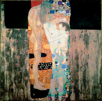 The Three Ages of the Woman Maleri av Gustav Klimt (1862-1918) 1905 Dim. 180x180 cm Roma, Galleria Nazionale d