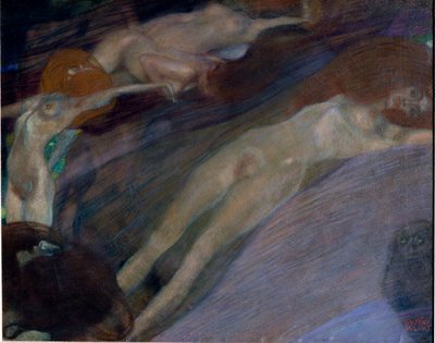 Water agitee Maleri av Gustav Klimt (1862-1918). 1898 dim. 52x65 cm Østerrikske Galleri Belvedere, Wien. av Gustav Klimt