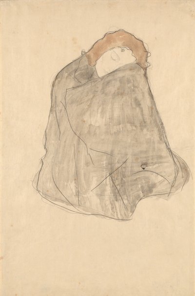 Kvinne sittende, 1908-1909 av Gustav Klimt