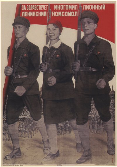 Lenge leve Leninist Komsomol med mange millioner medlemmer, 1932 av Gustav Klutsis
