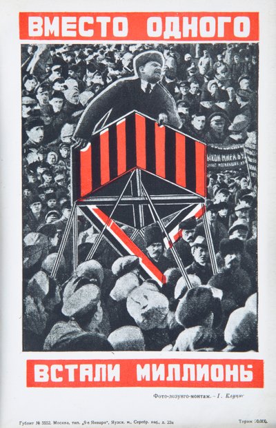 Vladimir Lenin, rundt 1934. av Gustav Klutsis