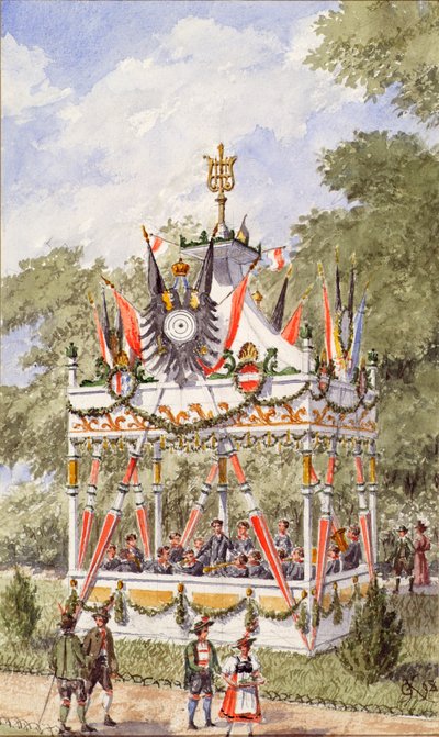 Musikkpaviljongen til Wiener Schützenfest i 1898 av Gustav Korompay