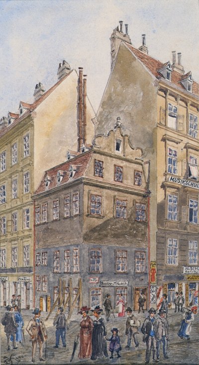 Salzgries i Wien (hjørnet av Tiefer Graben) av Gustav Korompay