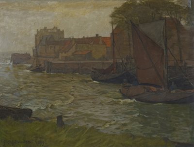 I havnen i Veere av Gustav Schönleber