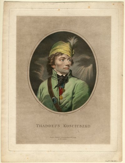 Portrett av Tadeusz Kosciuszko 1746-1817, 1795 av Gustav Taubert