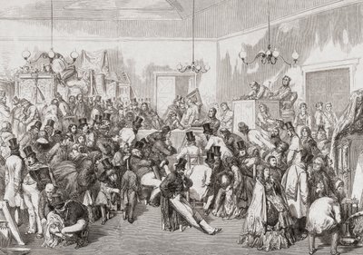 1800-tallsauksjon pågår. av Gustave (after) Dore