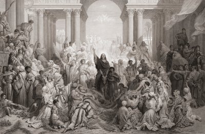 Kristi inntog i Jerusalem av Gustave (after) Dore