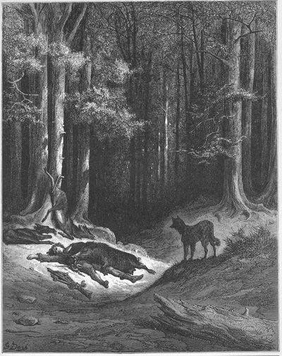 Le loup et le chasseur - The wolf and the hunter - from 