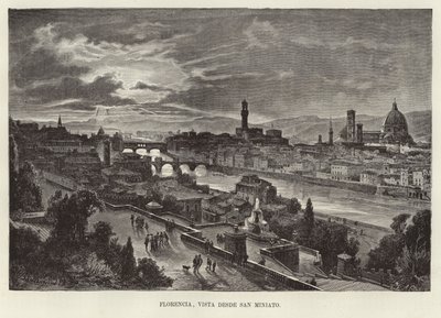 Firenze, utsikt fra San Miniato av Gustave Bauernfeind