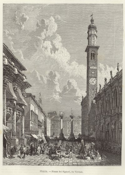 Piazza dei Signori i Vicenza av Gustave Bauernfeind