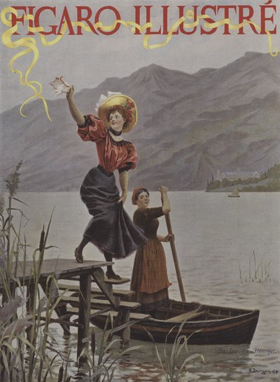 Ved Bourgetsjøen. Forside av Le Figaro Illustre, september 1895 av Gustave Bourgain