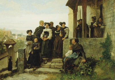 Etter den protestantiske kirketjenesten, 1872 av Gustave Brion