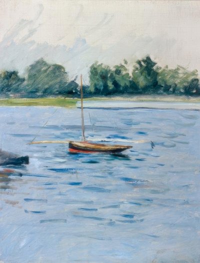 Båt for anker på Seinen av Gustave Caillebotte