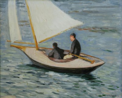 Seilbåt på Seinen av Gustave Caillebotte
