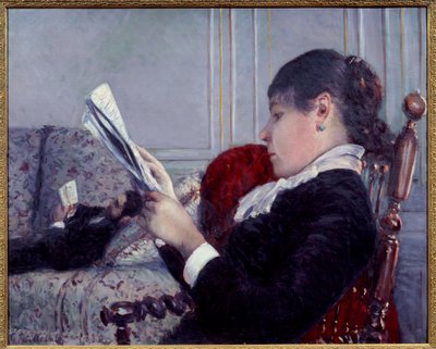Interiør, leseren Maleri av Gustave Caillebotte (1848-1894) 1880 Søn. 0,75x0,6 m Privat samling av Gustave Caillebotte