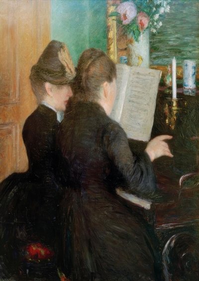 Pianotimen av Gustave Caillebotte