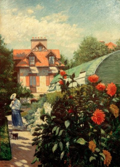 Hagen, Petit Gennevilliers (Les dahlias, jardin du Peti av Gustave Caillebotte