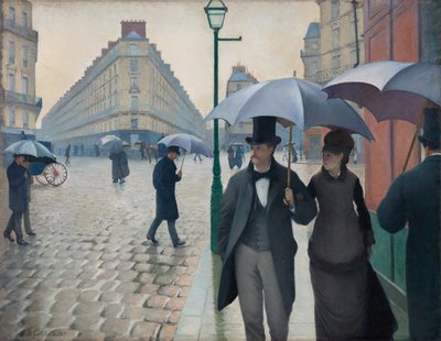 Paris Street, regnværsdag, 1877. av Gustave Caillebotte
