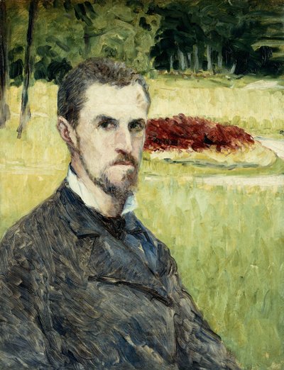 Portrett av kunstneren av ham selv; Portrait de L"Artist Lui-Meme, 1875-1877 av Gustave Caillebotte